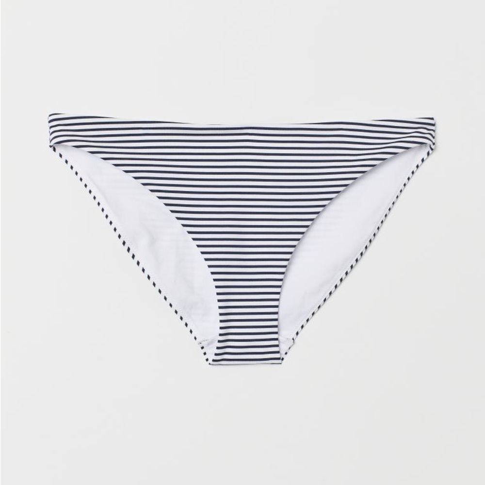 H&M swimsuit bottoms color Dark blue/white striped NWT
